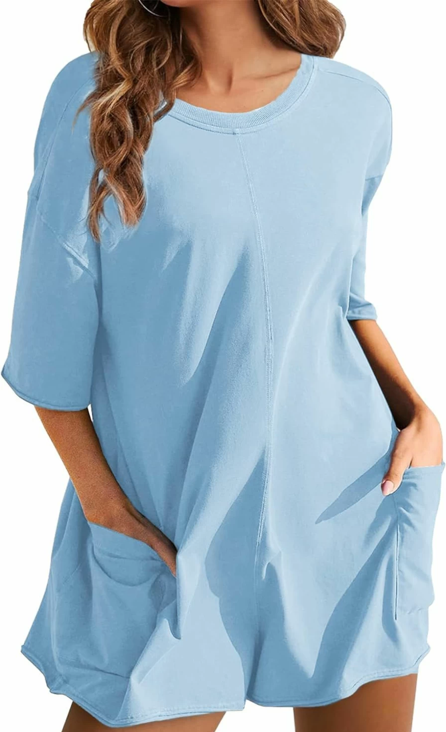 Lianlive Reversible Women's Romper - Oversized Short Sleeve Jumpsuit for Workout & Athletic Wear, Hot Shot Tee Onesie Overalls