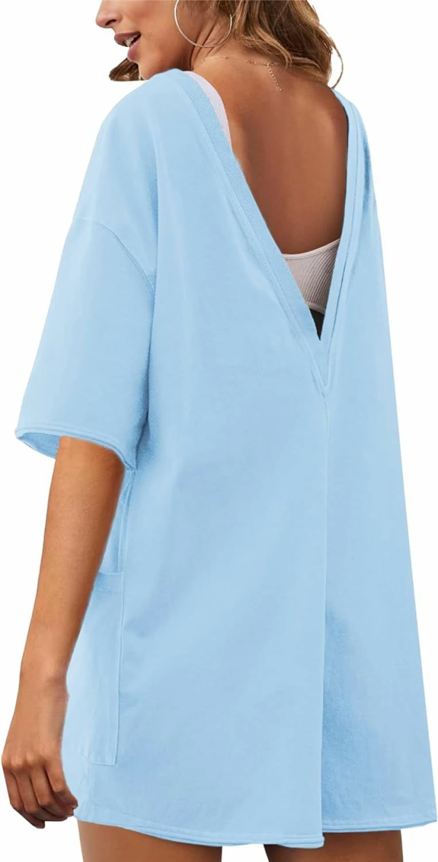 Lianlive Reversible Women's Romper - Oversized Short Sleeve Jumpsuit for Workout & Athletic Wear, Hot Shot Tee Onesie Overalls
