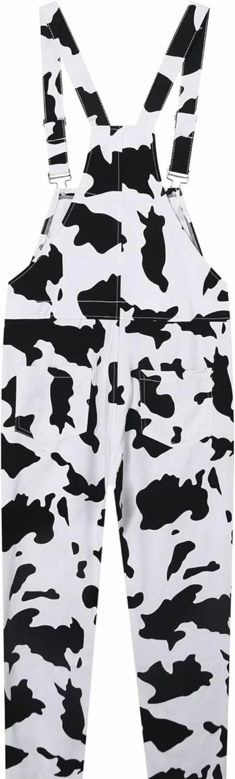 GEZOUR Women's Black & White Plaid Bib Overalls - Classic Checkerboard Denim Jumpsuit for Women
