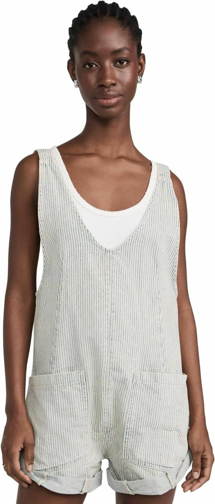 FP Movement Women's High Roller Railroad Romper - Stylish Shortalls for Casual Wear