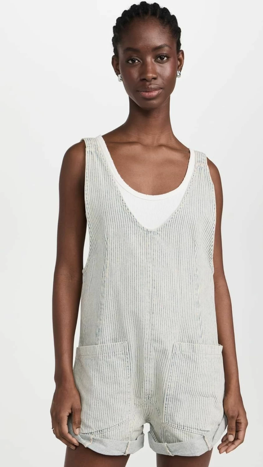 FP Movement Women's High Roller Railroad Romper - Stylish Shortalls for Casual Wear