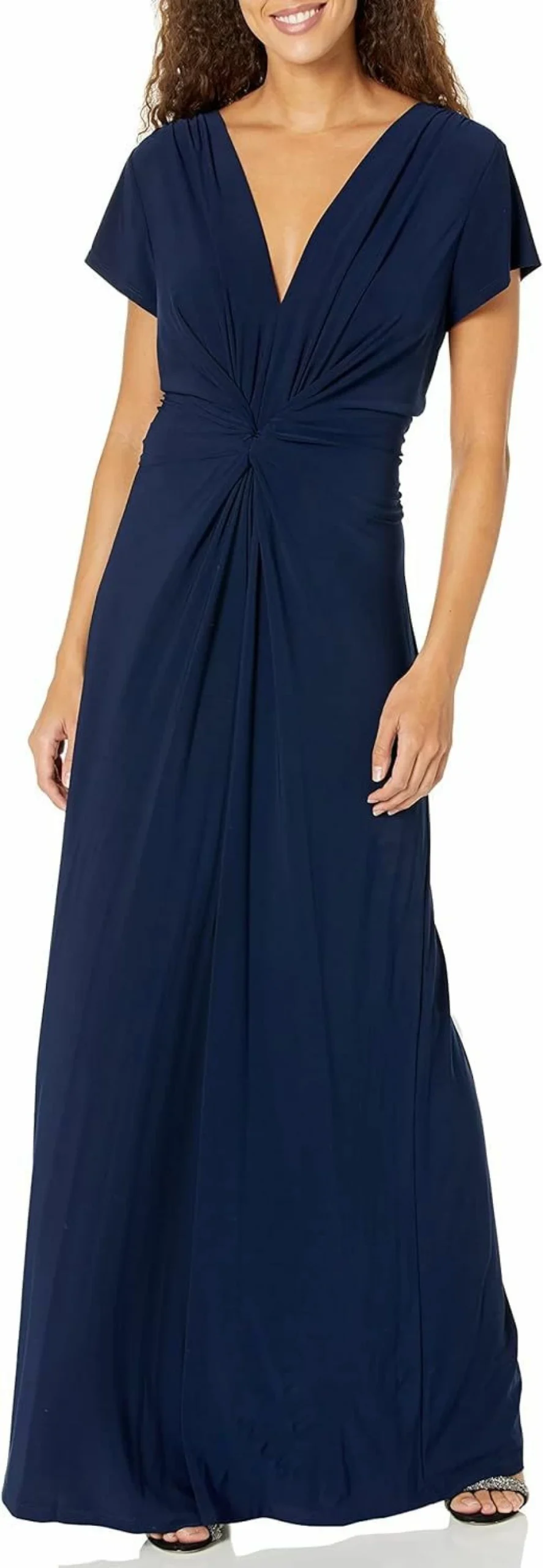 Vince Camuto Women's Casual Twist Front Jumpsuit Dress for Everyday Wear