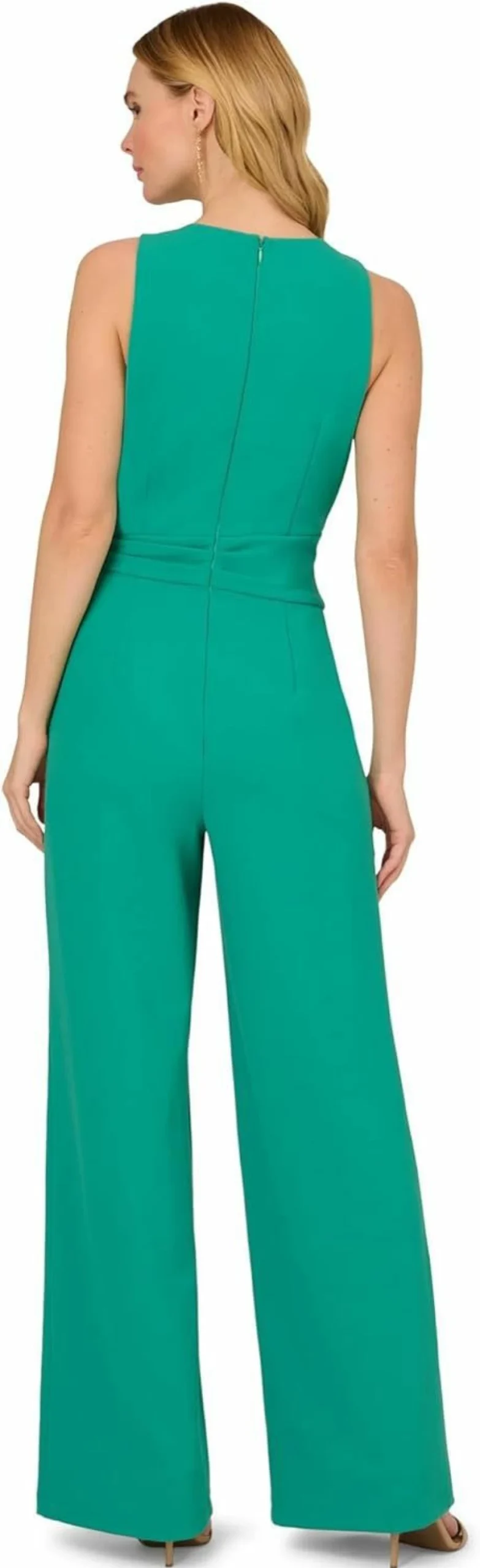 Adrianna Papell Women's Wide Leg Jumpsuit with Bow Detail - Elegant One-Piece Romper