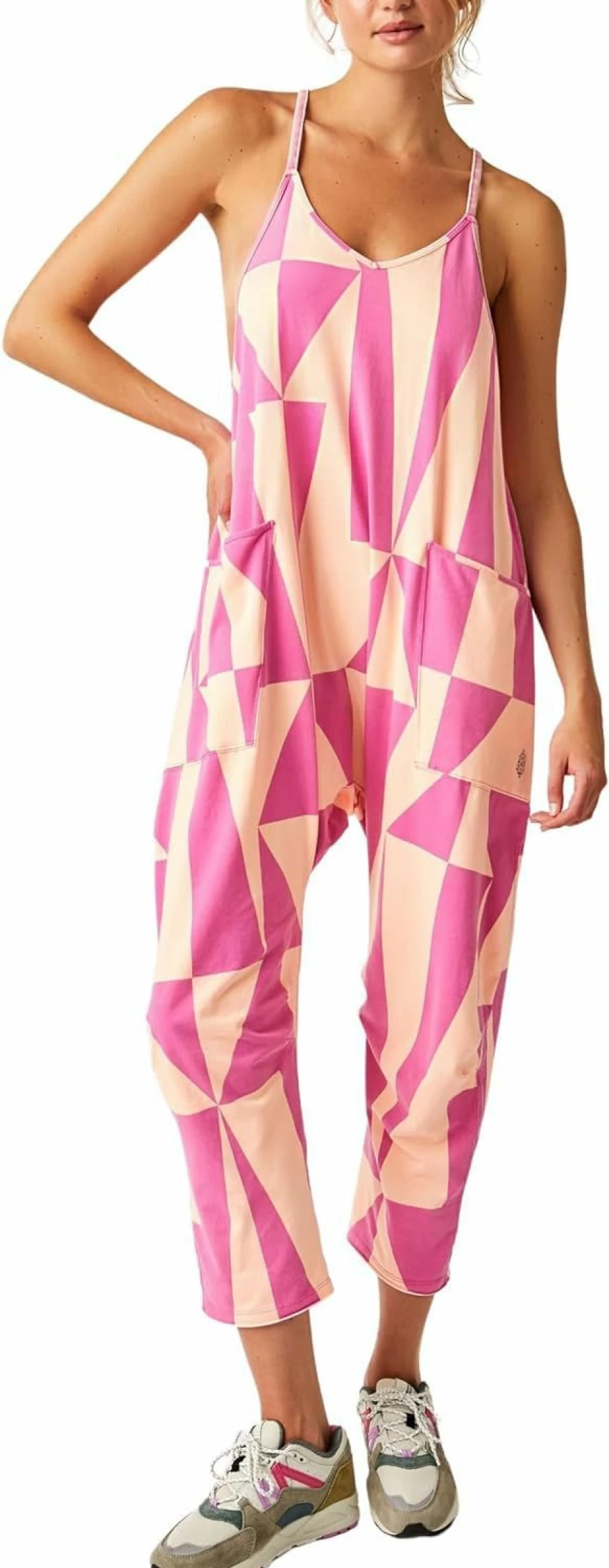 Free Women's Printed Hot Shot Jumpsuit by Free People - Boho One-Piece Overalls