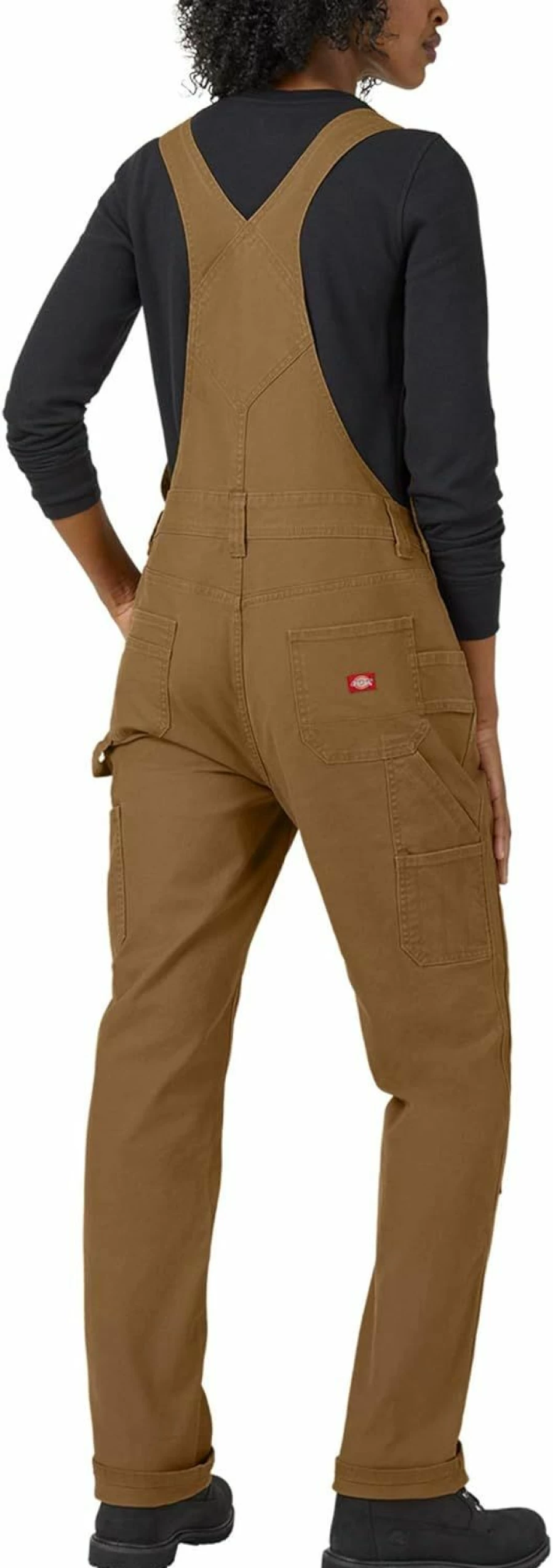 Dickies Women's Double Front Denim Bib Overalls - Durable Workwear Overalls for Women