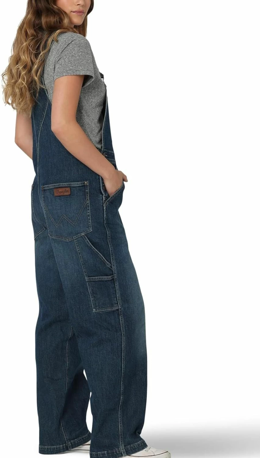 Wrangler Women's Relaxed Fit Denim Overalls - Comfortable & Stylish Bib Overalls for Women