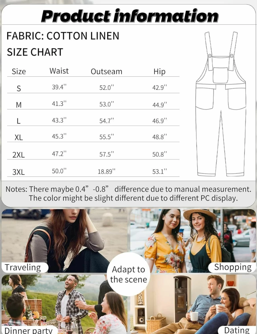 Gihuo Women's Linen Jumpsuit - Oversized Sleeveless Romper with Pockets, Casual Loose Fit Overalls, Summer Fashion Boho Chic