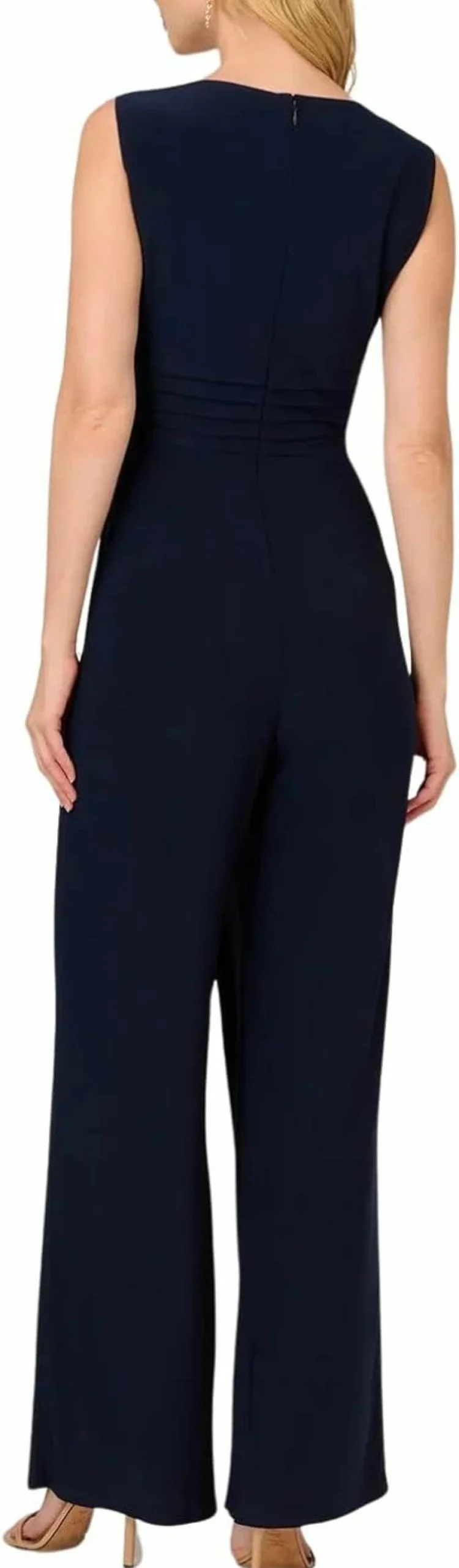 Adrianna Papell Women's Pintuck Jersey Jumpsuit - Elegant One-Piece Romper for Women