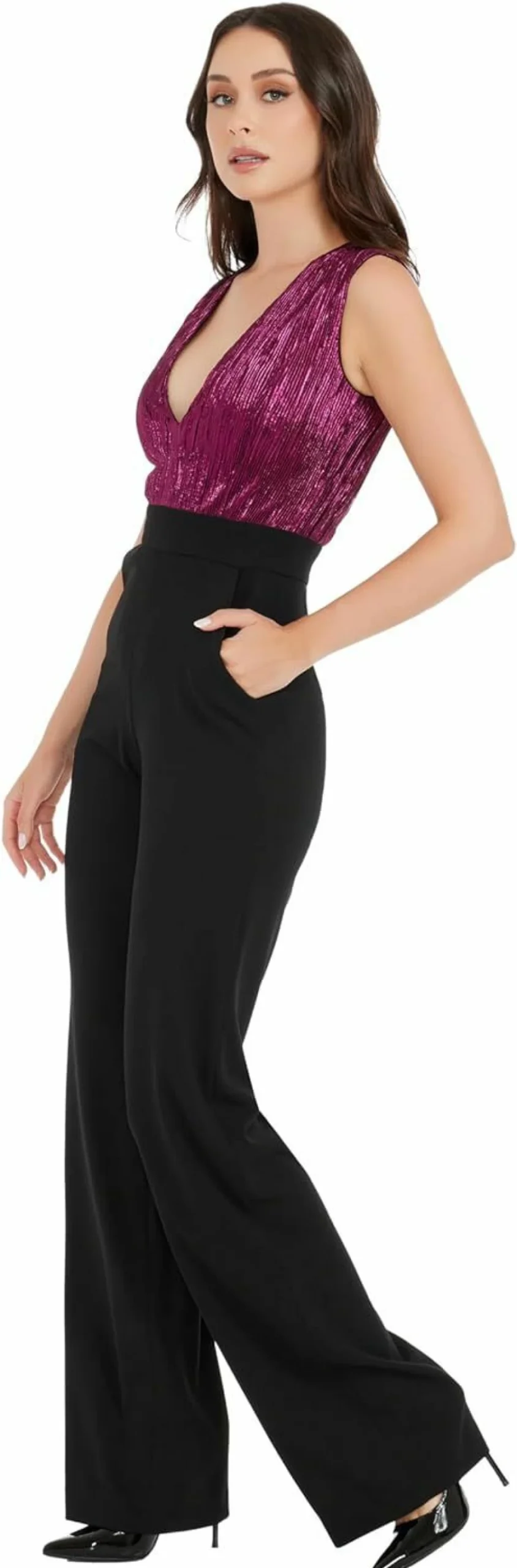 Dress the Population Women's Everette Jumpsuit - Elegant One-Piece Romper for Women