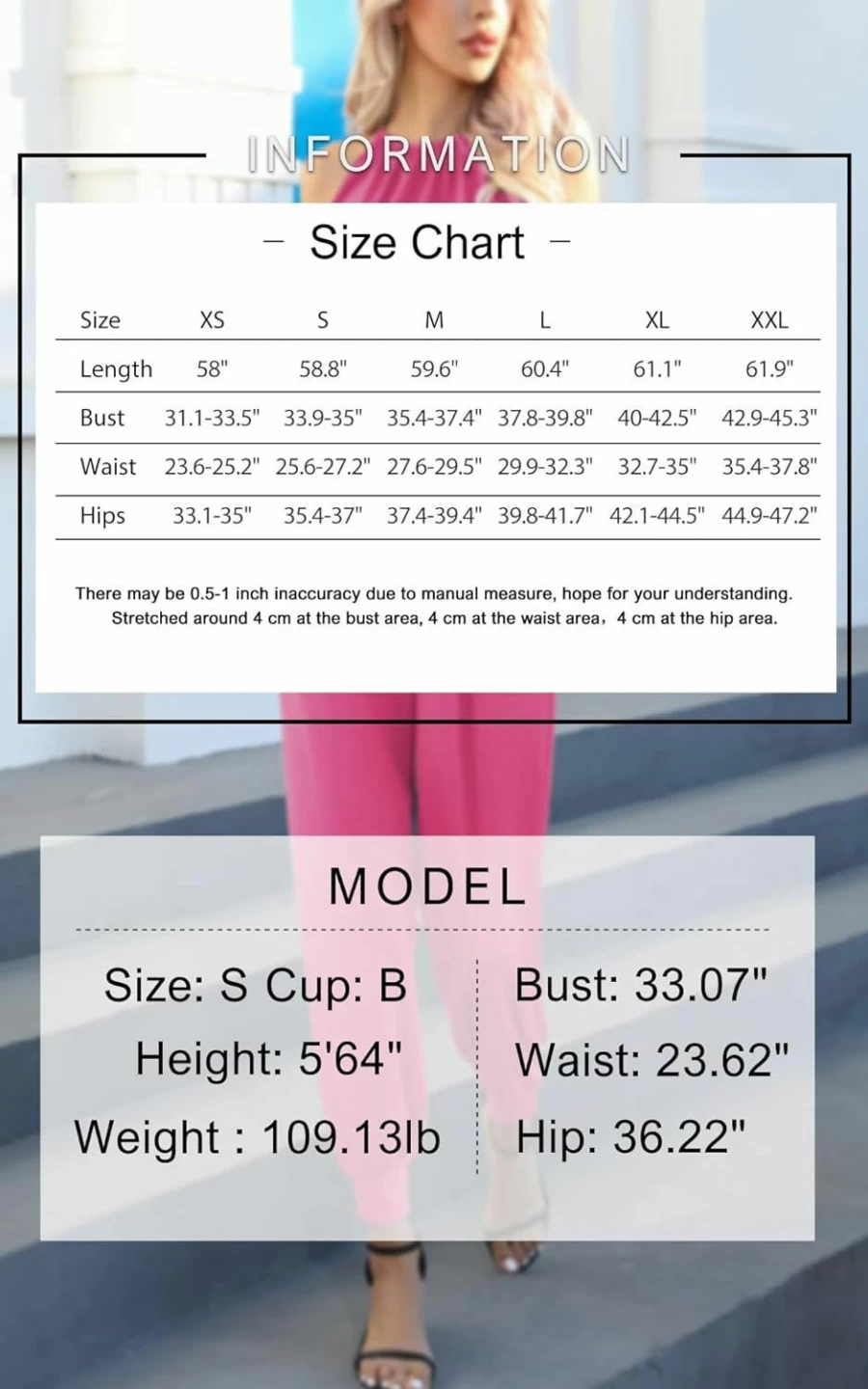 Byinns Women's Summer Sleeveless Jumpsuit - Halter Neck High Waist Romper with Belt for Casual Wear