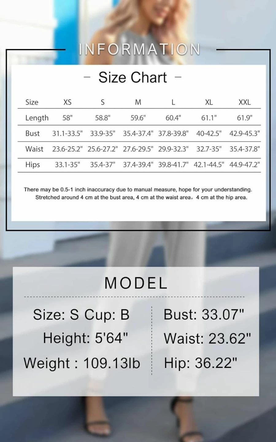 Byinns Women's Summer Sleeveless Jumpsuit - Halter Neck High Waist Romper with Belt for Casual Wear