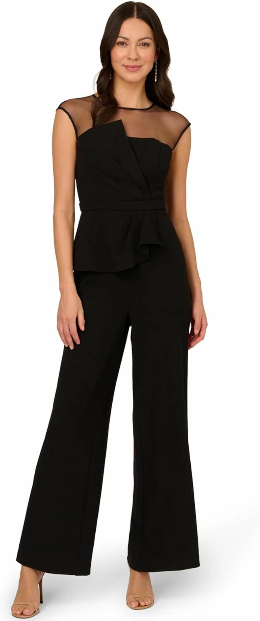 Adrianna Papell Women's Knit Crepe Jumpsuit - Elegant One-Piece Romper for Women