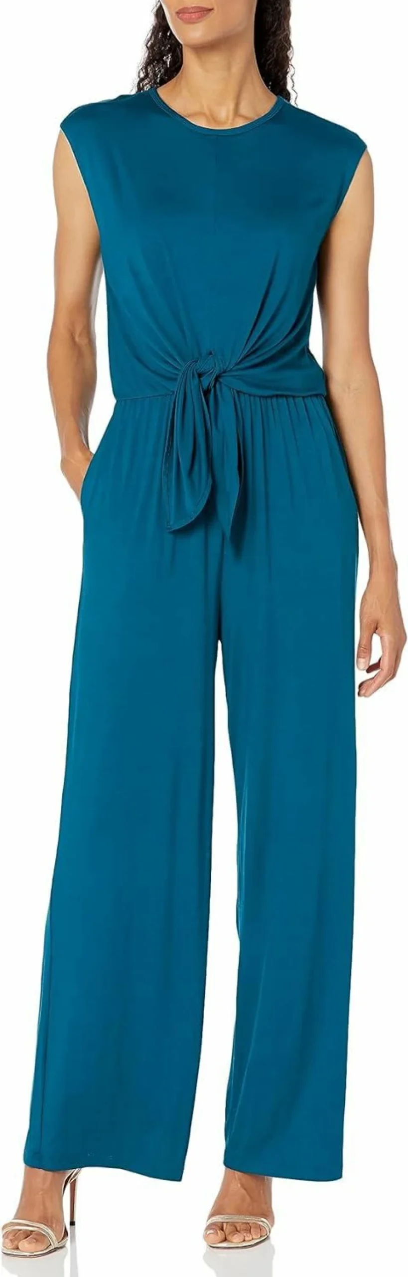 Trina Turk Women's Stylish Jersey Jumpsuit - Comfortable One-Piece Romper for Casual Wear