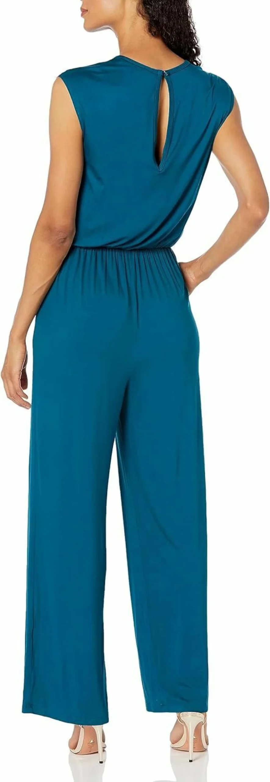 Trina Turk Women's Stylish Jersey Jumpsuit - Comfortable One-Piece Romper for Casual Wear
