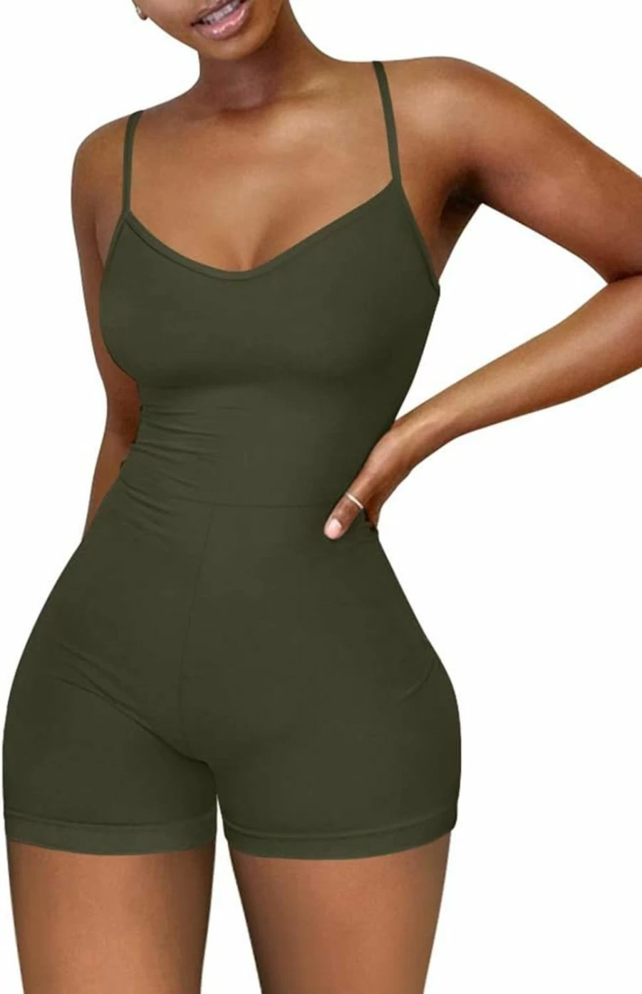 XXTAXN Women's Sexy Sleeveless Romper - Club Party Jumpsuit with Spaghetti Straps