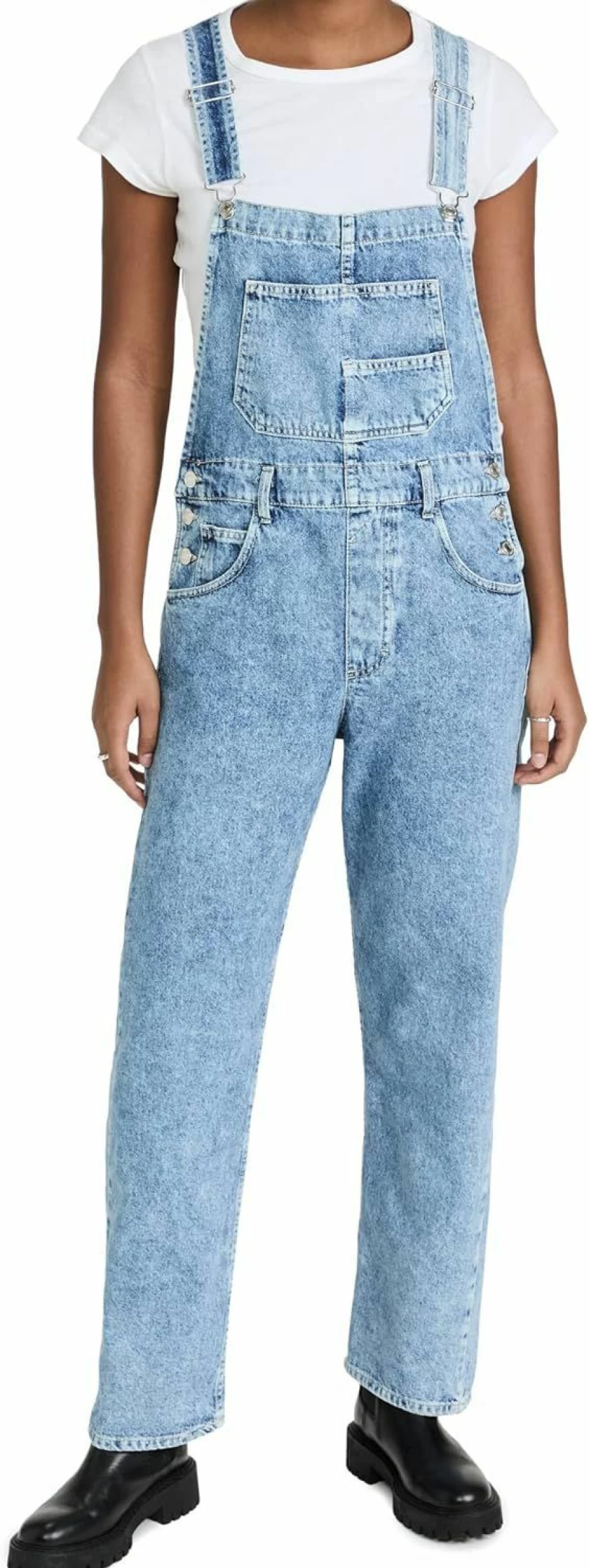 Free Women's Ziggy Denim Overalls by Free People - Stylish & Comfortable Denim Jumpsuit