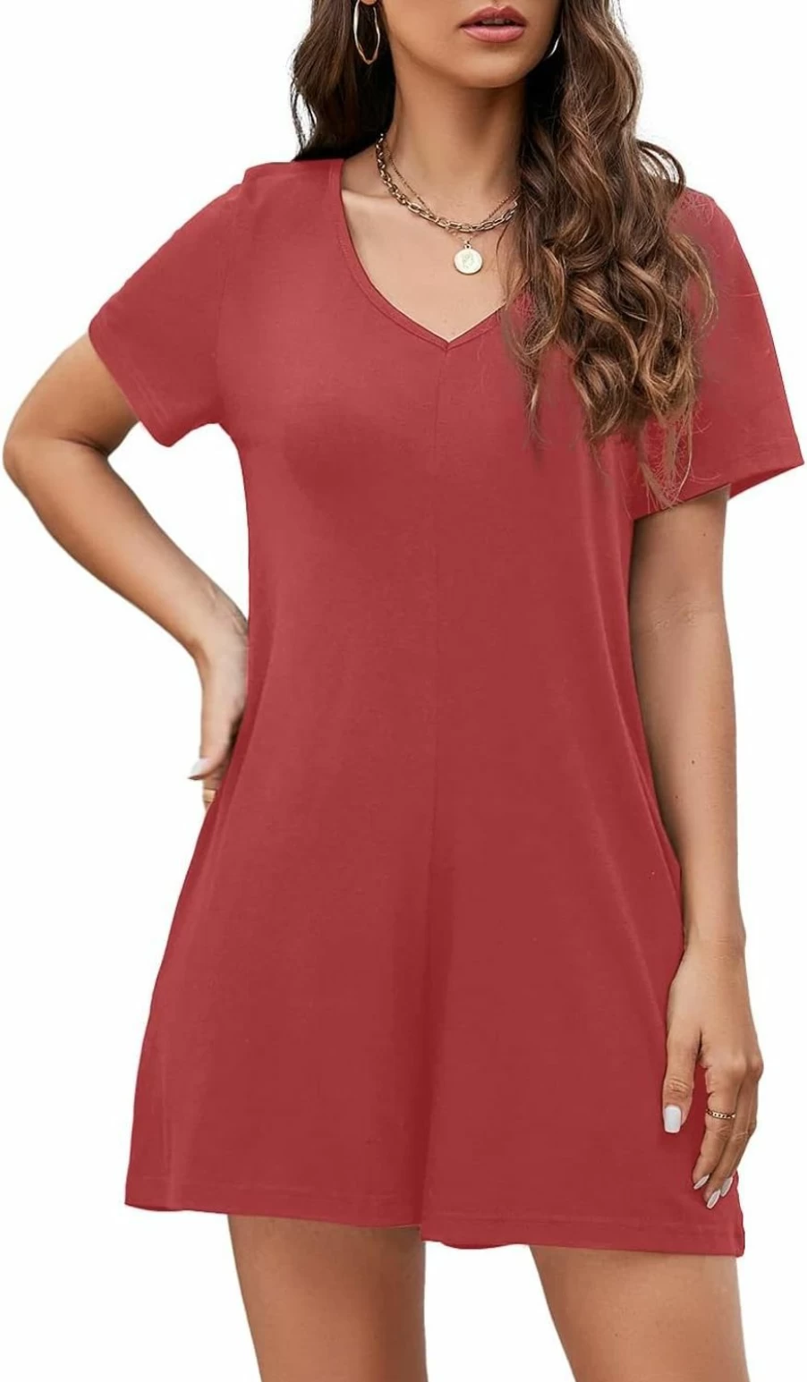 Btaiuo Women's Summer Casual V-Neck Loose Romper Jumpsuit with Pockets - Short Sleeve Shorts Comfortable Outfit