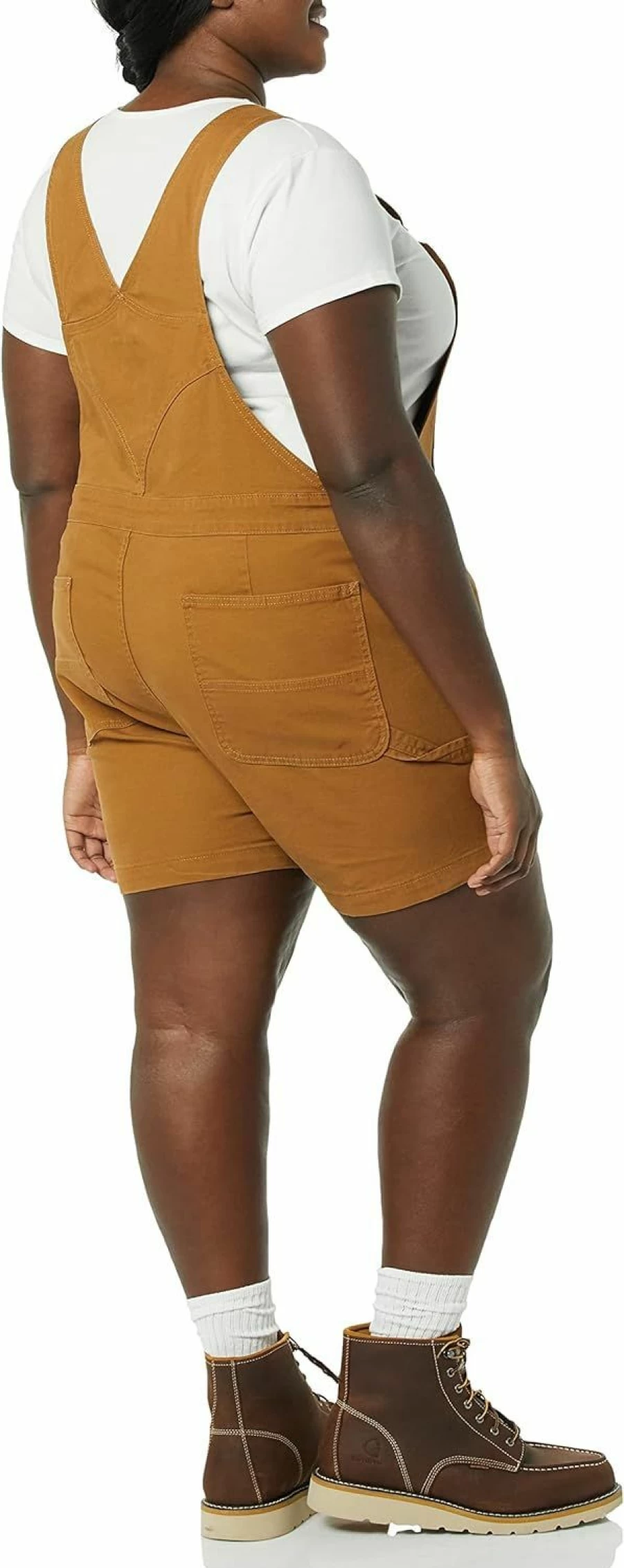 Carhartt Women's Rugged Flex Relaxed Fit Utility Shortalls Canvas Work Shorts