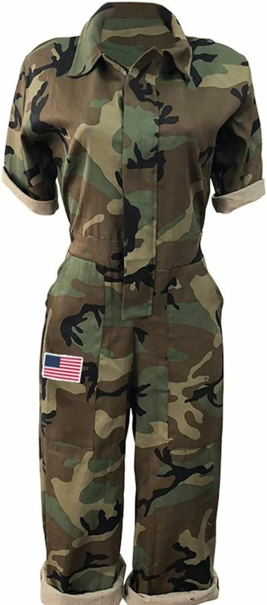Sexyshine Women's Stylish Long Sleeve Jumpsuit Romper - Casual Button Down Overalls for Everyday Wear
